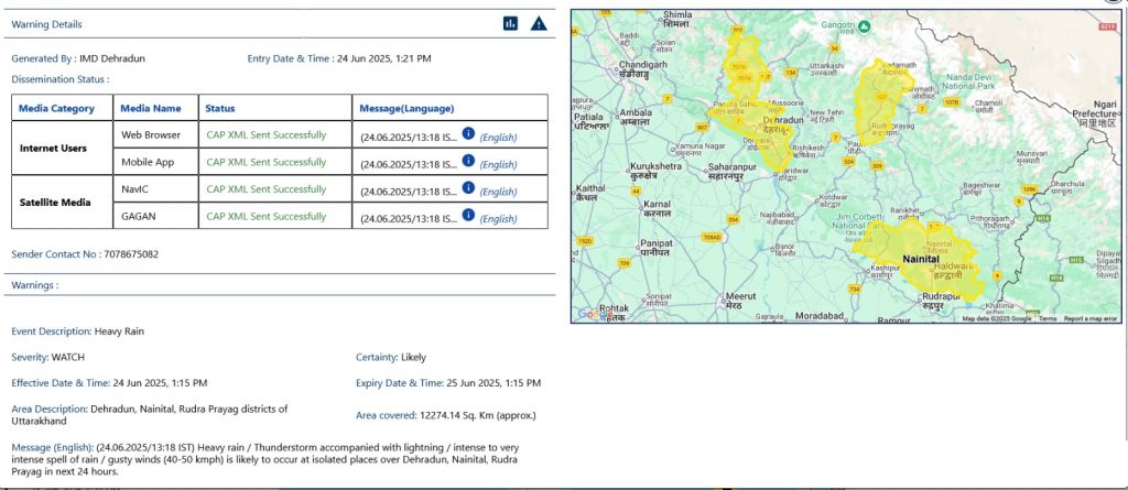 UTTARAKHAND WEATHER ALERT