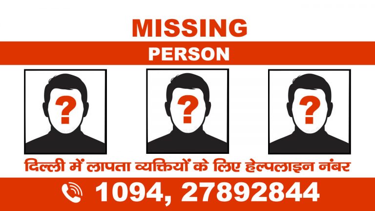 DELHI MISSING PERSON HELPLINE NUMBER