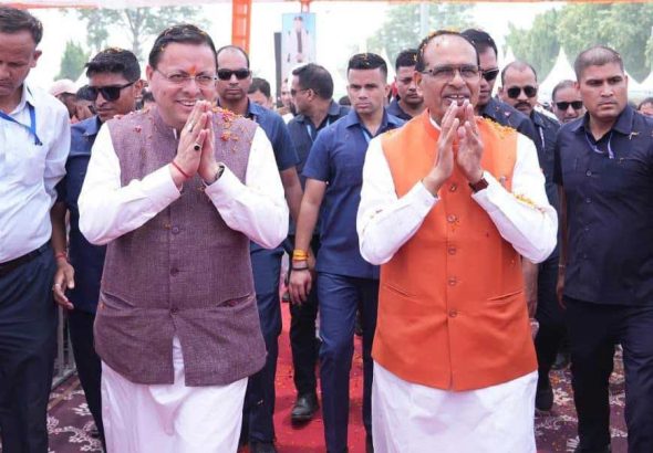 Shivraj Singh Chouhan, CM Pushkar Singh Dhami