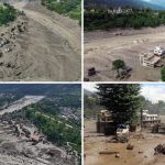 picture of devastation after the floods in Nepal's Rasuwa district.